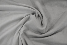 Load image into Gallery viewer, Double Layer Cotton Gauze Fabric | Soft Double Layer Muslin | 48&quot; Wide | Double Cotton Gauze Fabric | Fabric mytextilefabric Yards Silver 