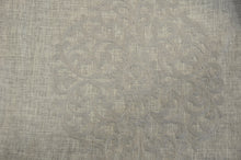 Load image into Gallery viewer, Embossed Faux Linen Embroidery for Drapery | 58&quot; Wide | Off White and Light Silver | newtextilefabric 3&quot;x3&quot; Sample Swatch Light Silver 