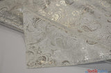 Oriental Metallic Paisley Brocade | 58" Wide | Silver and Gold Metallic Paisley Brocade | Fabric mytextilefabric 