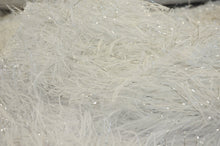 Load image into Gallery viewer, White Shaggy Brocade | White Metallic Eyelash Fabric | White Uragiri Lame | Non Stretch Lurex for Costume, Cosplay Top Dress, Apparel Fabric Fabric mytextilefabric 
