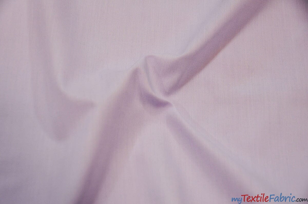 Polyester Cotton Broadcloth Fabric | 60" Wide | Solid Colors | Continuous Yards | Multiple Colors | Fabric mytextilefabric Yards Lavender 