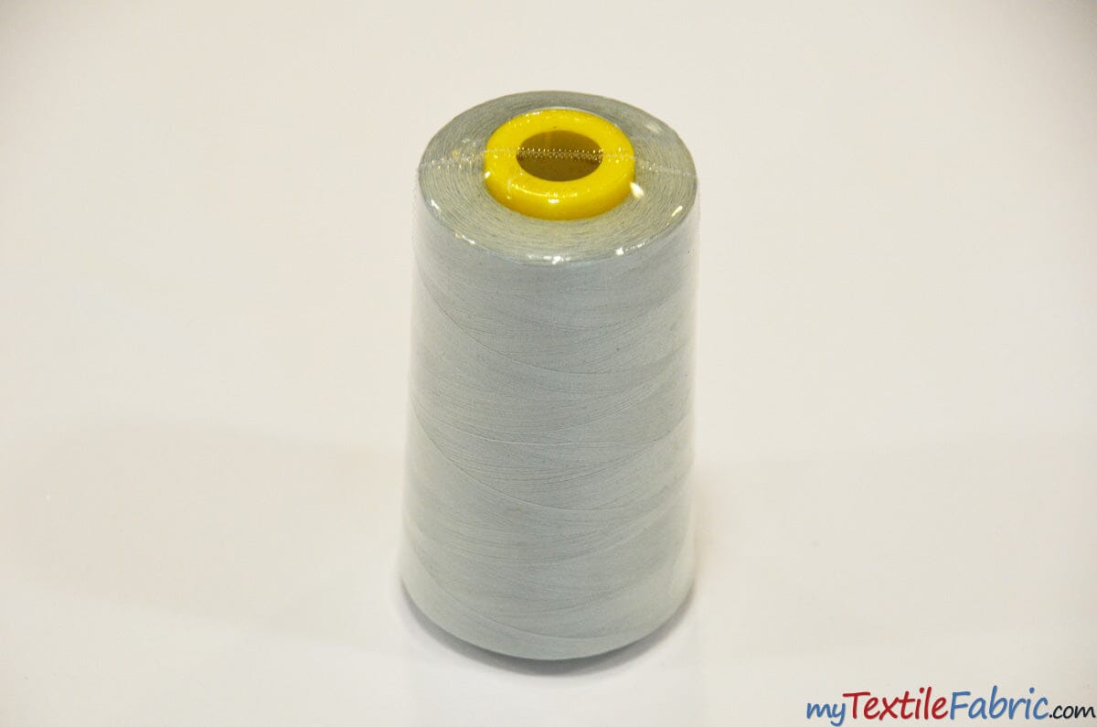All Purpose Polyester Thread | 6000 Yard Spool | 50 + Colors Available | My Textile Fabric Silver 