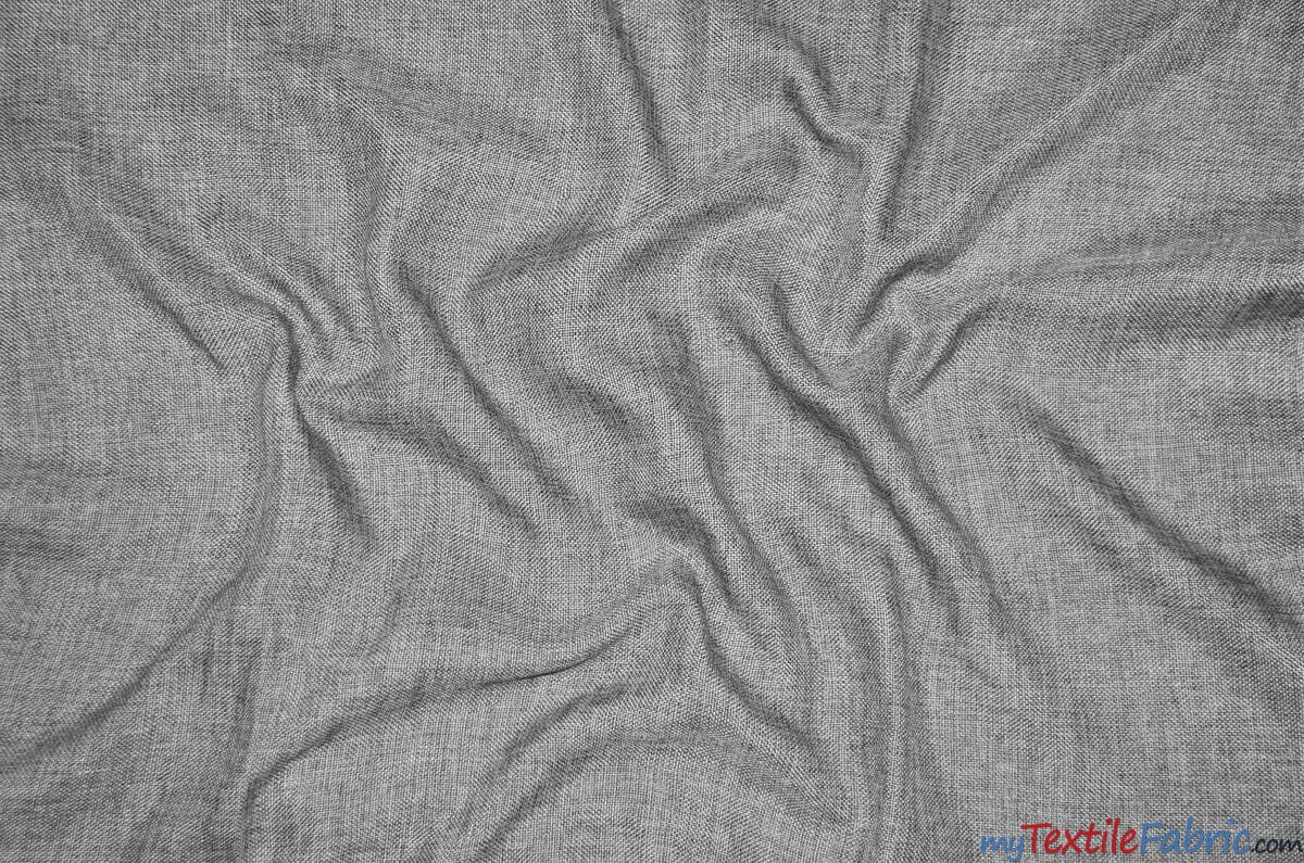 Vintage Linen Fabric | Imitation Burlap Fabric | 60" Wide | Faux Burlap | Vintage Rustic Natural Look Burlap | Washable Burlap Fabric for Decor | Fabric mytextilefabric Yards Silver 