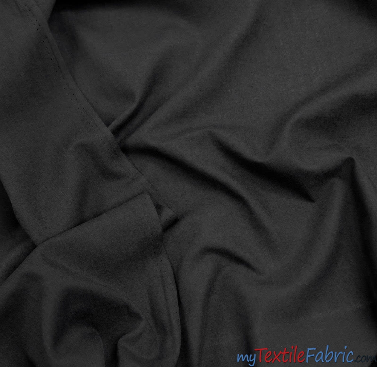 5 Yard Black Cotton Fabric 60” Width
