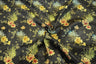 Oriental Floral Brocade | Chinese Flower Brocade | 45" Wide | Chinese Brocade Fabric | Fabric mytextilefabric Yards Black 