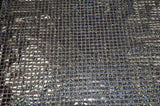 Hologram Square Sequins Fabric | Holographic Quad Sequins Fabric by the Yard | 40" Wide | Glued on Sequins for Decoration | 7 Colors | Fabric mytextilefabric Yards Black 