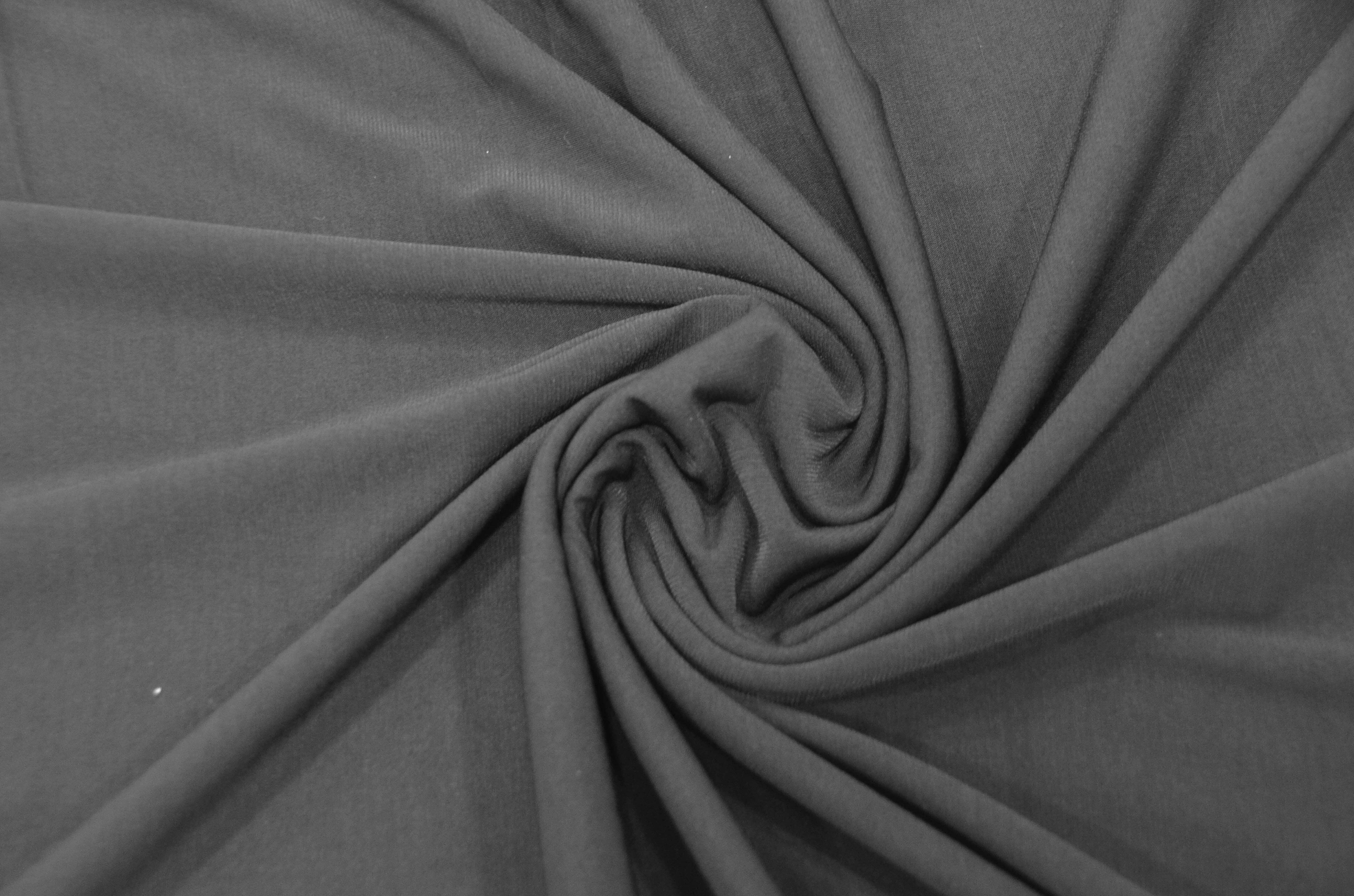 ITY Knit Fabric | Solid Interlock Twist Yarn | 60'' Wide | Multiple Colors | Fabric mytextilefabric Yards Black 