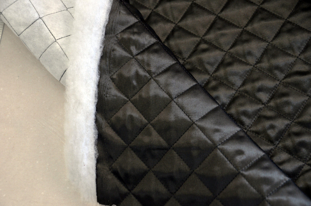 Quilted Satin Batting Fabric | 60" Wide | Padded Quilted Super Soft Satin | Silky Satin Quilted Padded Fabric | Jacket Liner Fabric | newtextilefabric 