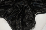 Black Silky Velvet with Metallic Lurex | 52" Wide | Polyester Super Soft Lurex Velvet | Soft Metallic Velvet for Dresses, Clothing, Skirts, Costume | Fabric mytextilefabric 