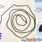 Load image into Gallery viewer, Black 3mm Round Knitted Elastic Cord | Latex Free Elastic Cord | Fabric mytextilefabric 
