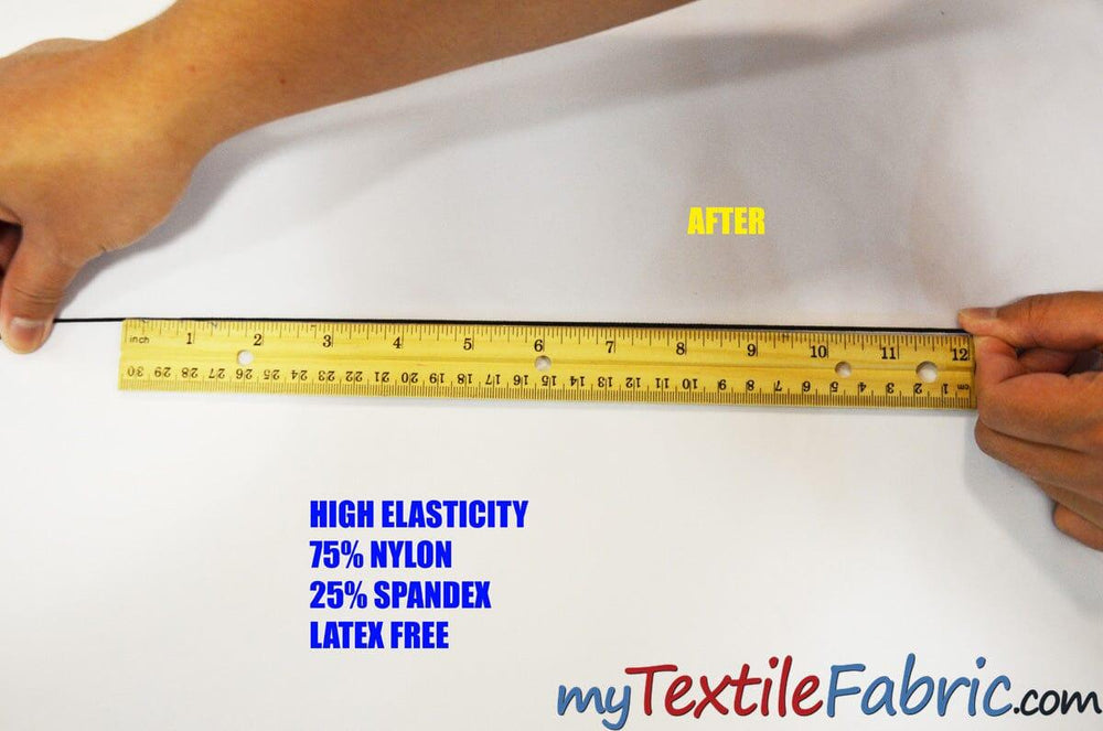 Black 3mm Round Knitted Elastic Cord | Latex Free Elastic Cord | Fabric mytextilefabric 