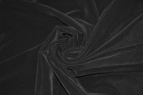 Soft Triple Velvet Fabric | 45" Wide | Plush Triple Velvet | Made in Korea | Multiple Colors | Fabric mytextilefabric Yards Black 