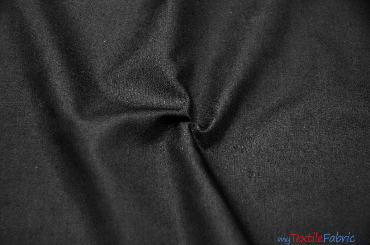 Black Cotton Polyester Broadcloth Fabric 60 Inches Apparel Solid Polycotton  per Yard 