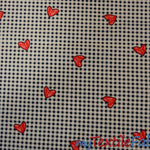 Load image into Gallery viewer, Valentine Heart Gingham Cotton Fabric by the Yard My Textile Fabric Black 
