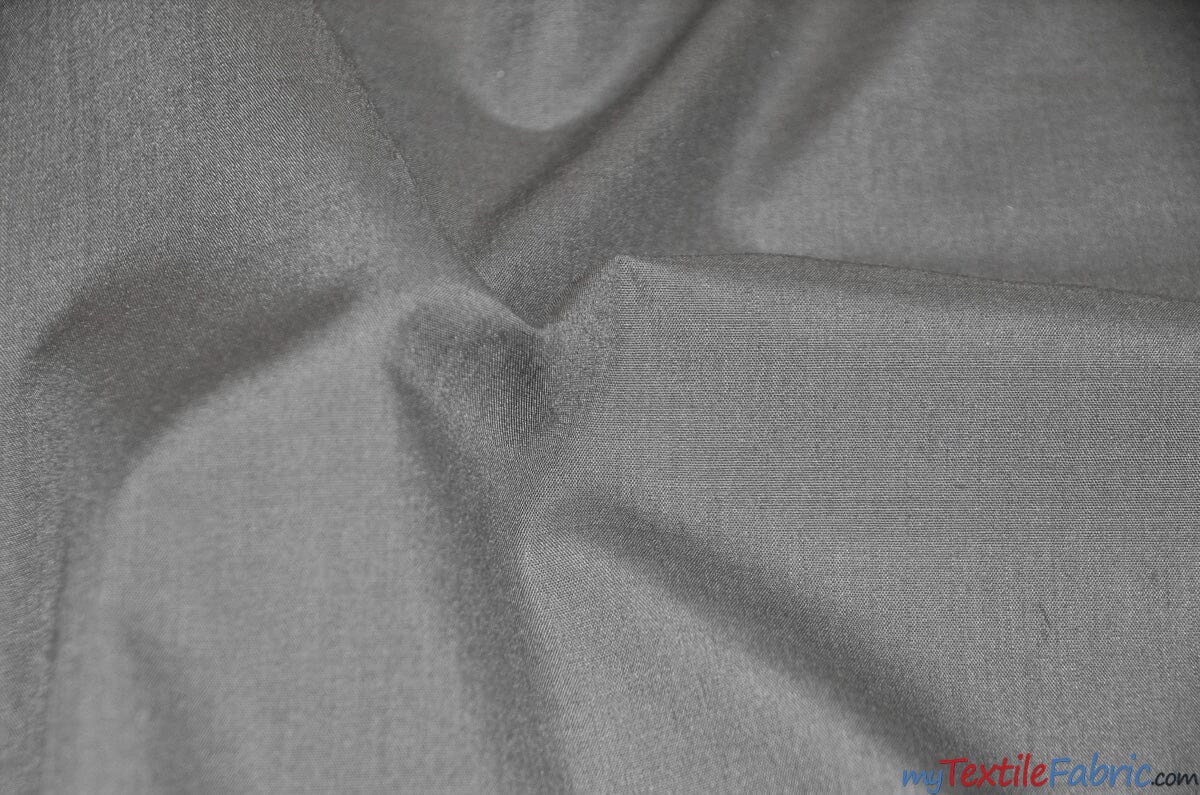 Polyester Cotton Broadcloth Fabric | 60" Wide | Solid Colors | Continuous Yards | Multiple Colors | Fabric mytextilefabric Yards Grey 