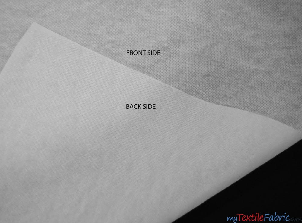 Black and White Fusing Fabric | Fusible Interfacing | Medium Weight | 60" Wide | Iron on Woven | My Textile Fabric 