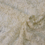 Load image into Gallery viewer, Metallic Enchanted Lace Fabric | Enchanted Sheer Embroidery | 52&quot; Wide | Patina Sheer Lace | Blissful Sheer Lace | Fabric mytextilefabric Yards Ivory 
