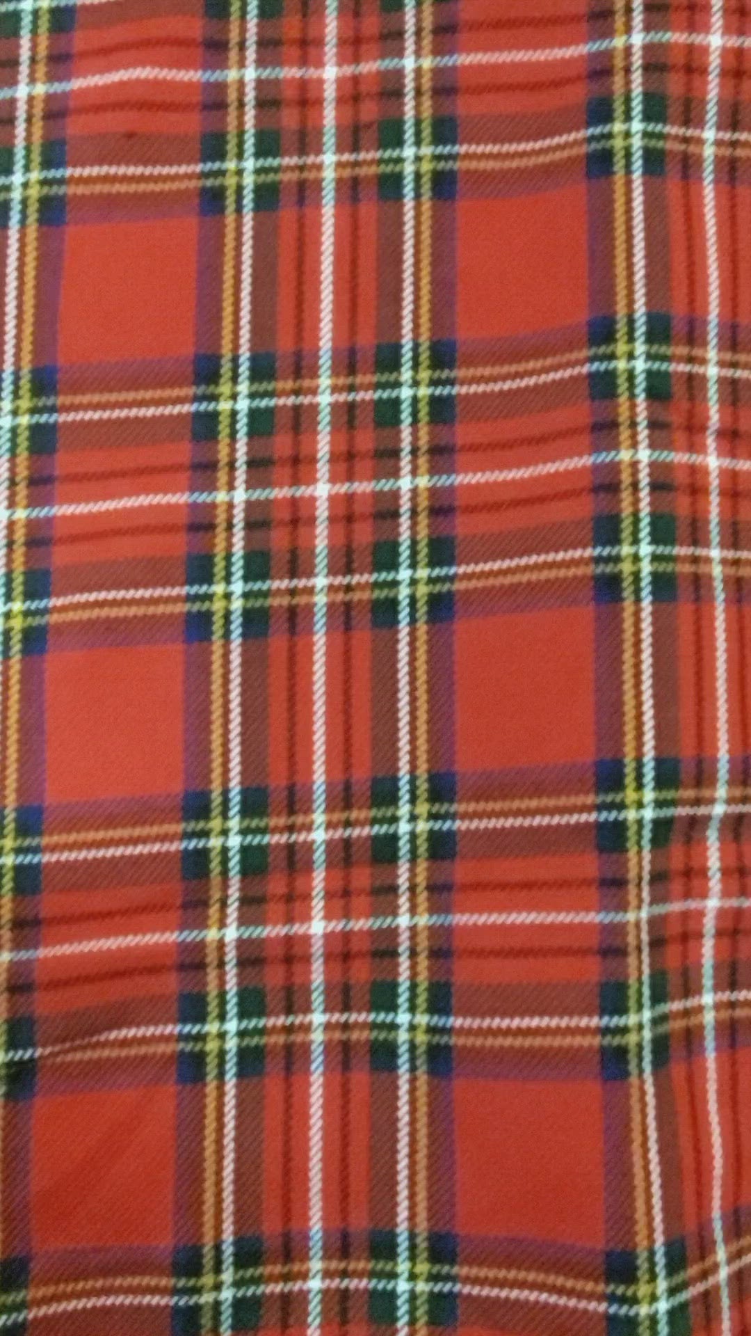 Christmas Red Kilt Fabric | 60" Wide | Red Tartan Fabric | Soft Poly Rayon Kilt | Decor, Napkins, Scarves, Costumes, Blanket, Face Mask, Kilt |