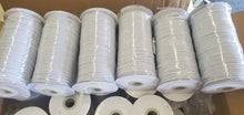 Load image into Gallery viewer, 1/8 Inch Elastic Braided | 220 Yard Spool | White and Black | My Textile Fabric White 