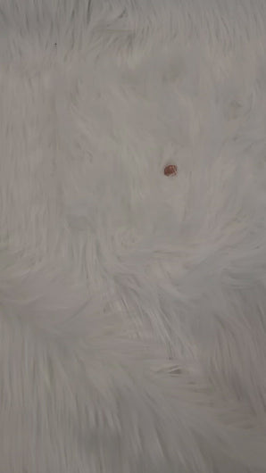 WHITE SHAGGY FAUX FAKE FUR FABRIC (58 in.) Sold By The Yard