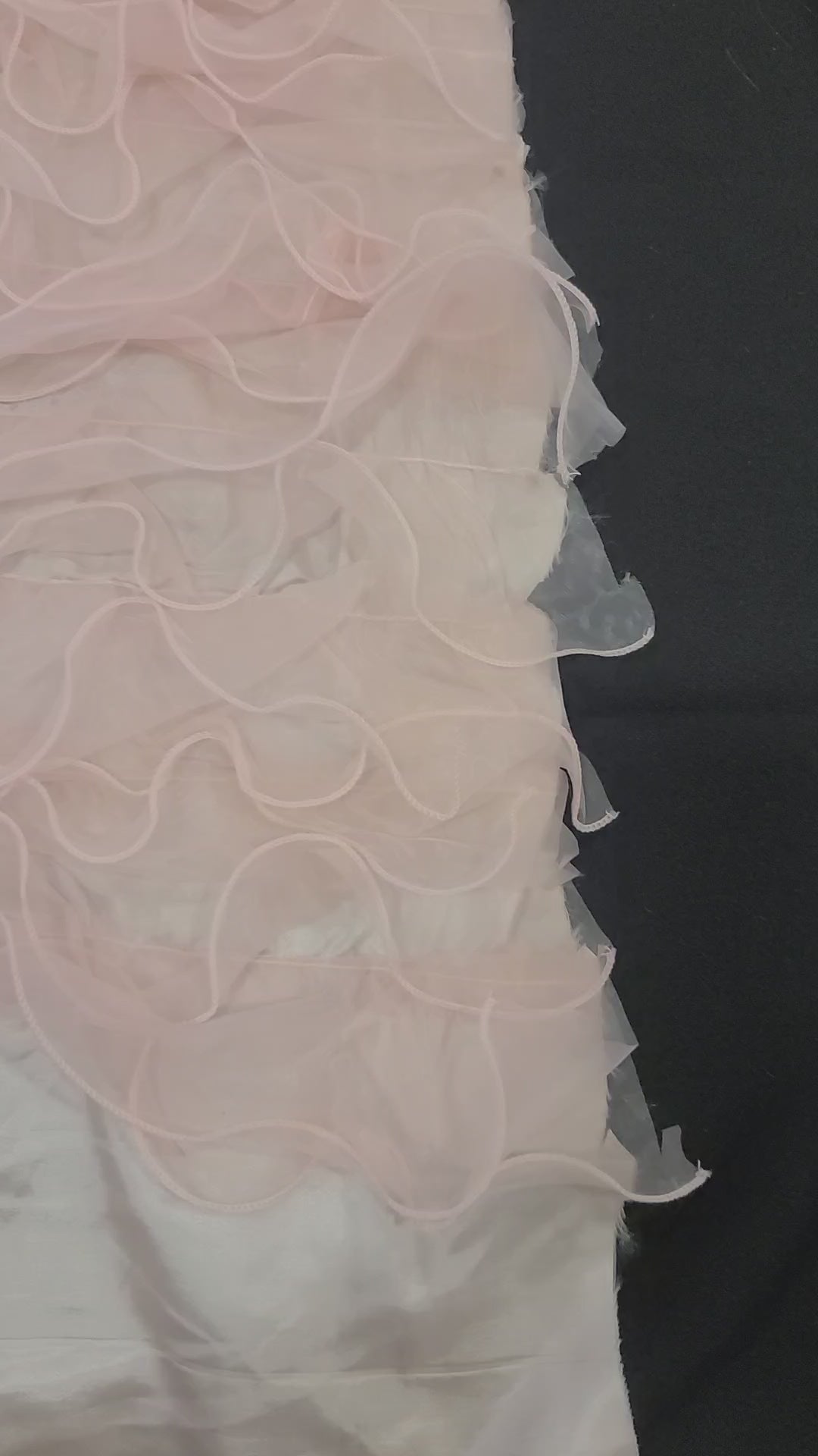 Organza Ruffled Taffeta Fabric | Layered Ruffle Taffeta Fabric | 57" Wide | Multiple Colors |