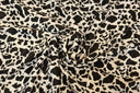 Small Black Cow Satin Print Fabric | Black Calf Charmeuse Satin | 60" Wide | Fabric mytextilefabric Bolts Black Calf 