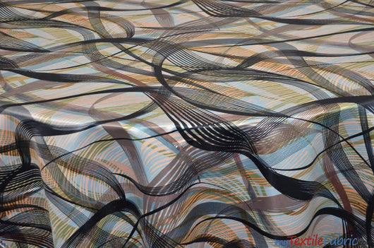 Galaxy Satin Fabric Print | Abstract Satin Print Fabric | 60
