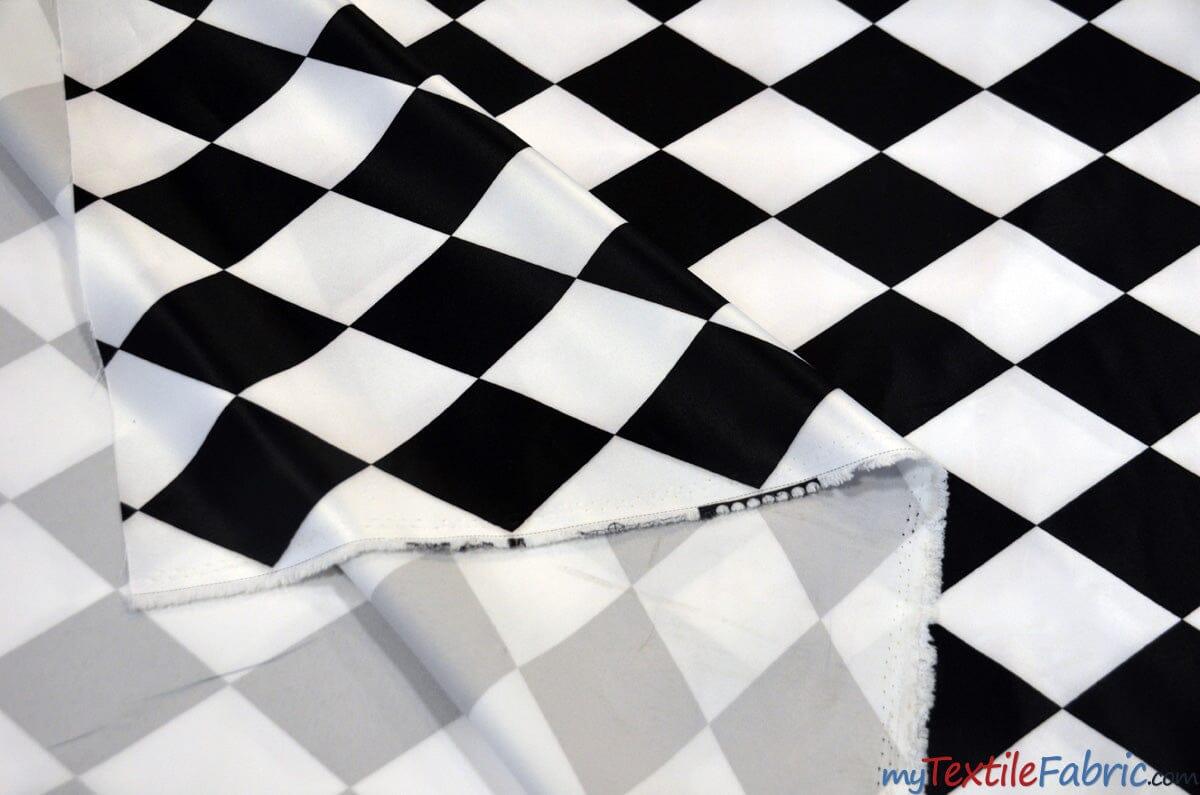 Harlequin Satin Print | Dull Satin Print | 58/60" Wide | Diamond Rhombus Print | Fabric mytextilefabric 