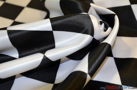Harlequin Satin Print | Dull Satin Print | 58/60" Wide | Diamond Rhombus Print | Fabric mytextilefabric 