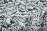 Bohemian Paradise Satin Print | Dull Satin Print | 58/60" Wide | 3 Colors | Tropical Banana Leaf Print | My Textile Fabric 