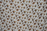 Small Brown Cow Satin Print Fabric | Brown Calf Charmeuse Satin | 60" Wide | Fabric mytextilefabric 