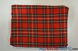 Christmas Red Kilt Fabric | 60" Wide | Red Tartan Fabric | Soft Poly Rayon Kilt | Decor, Napkins, Scarves, Costumes, Blanket, Face Mask, Kilt | Fabric mytextilefabric 