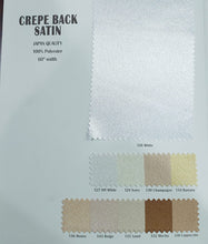 Load image into Gallery viewer, Superior Quality Crepe Back Satin | Japan Quality | 60&quot; Wide | Sample Swatch | Multiple Colors | Fabric mytextilefabric 
