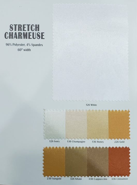 Stretch Charmeuse Satin Fabric | Soft Silky Satin Fabric | 96% Polyester 4% Spandex | Multiple Colors | Wholesale Bolt | Fabric mytextilefabric 