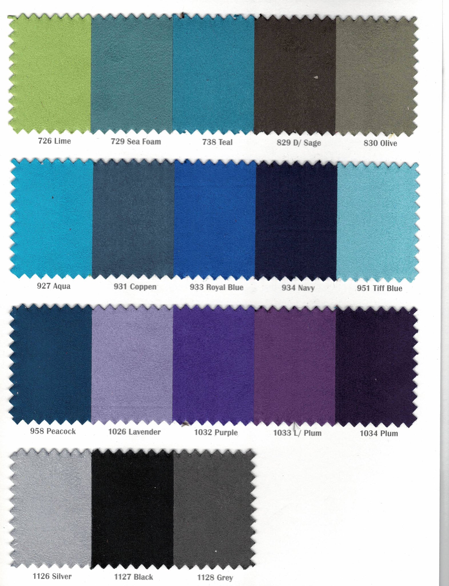 Suede Fabric, Microsuede, 40 Colors, 60 Wide