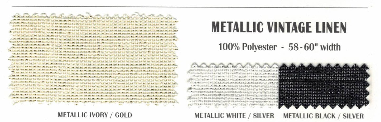 Metallic Vintage Linen Fabric | Imitation Burlap with Metallic Foil | 60" Wide | Washable Burlap Fabric for Decor | Fabric mytextilefabric 