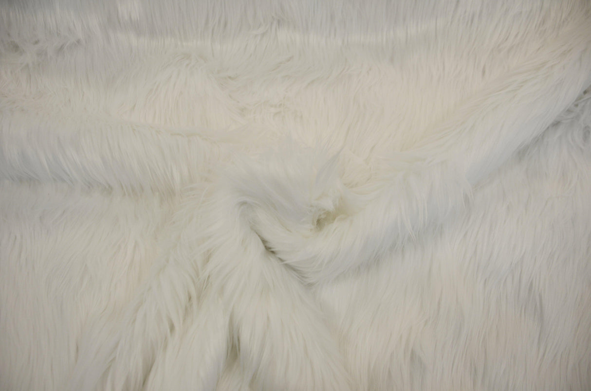 White Faux Fur 2" Pile | White Fur Fabric | Fursuit Fur | Fake Fur Fabric | Costume & Cosplay Fur Fabric | Long Pile Faux Fur | White Shag | Fabric mytextilefabric 