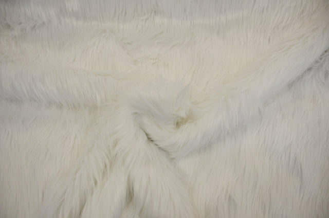 White Faux Fur 2" Pile | White Fur Fabric | Fursuit Fur | Fake Fur Fabric | Costume & Cosplay Fur Fabric | Long Pile Faux Fur | White Shag | Fabric mytextilefabric 