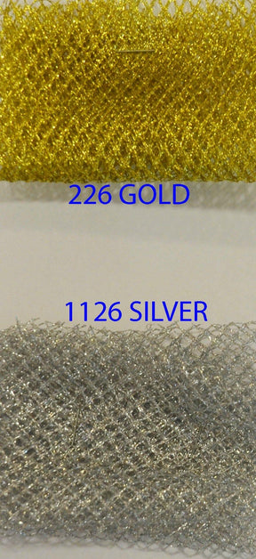 Metallic Lurex Mesh | Metallic Fish Net | 58" Wide | Silver Metallic Net | Metallic Mesh for Cosplay, Dance wear, Costumes. Tutu | newtextilefabric 
