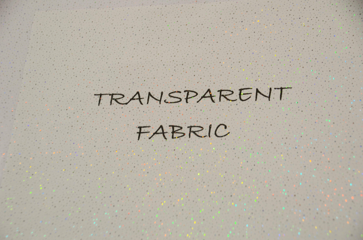 Transparent Glitter TPU Fabric | Holographic TPU Fabric Yard x 54" Wide | Rainbow & Waterproof TPU | Non Transparent | Soft Non Stretch | Fabric mytextilefabric 