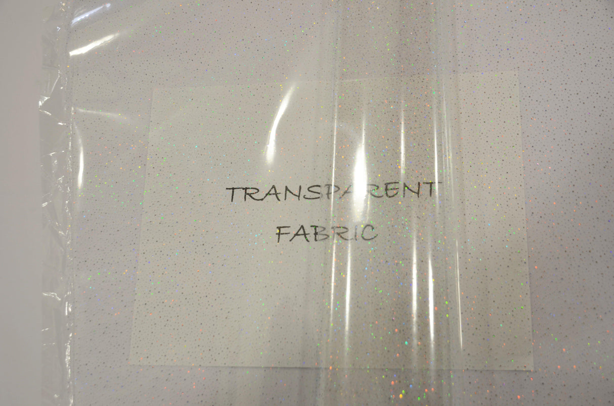 Transparent Glitter TPU Fabric | Holographic TPU Fabric Yard x 54" Wide | Rainbow & Waterproof TPU | Non Transparent | Soft Non Stretch | Fabric mytextilefabric 