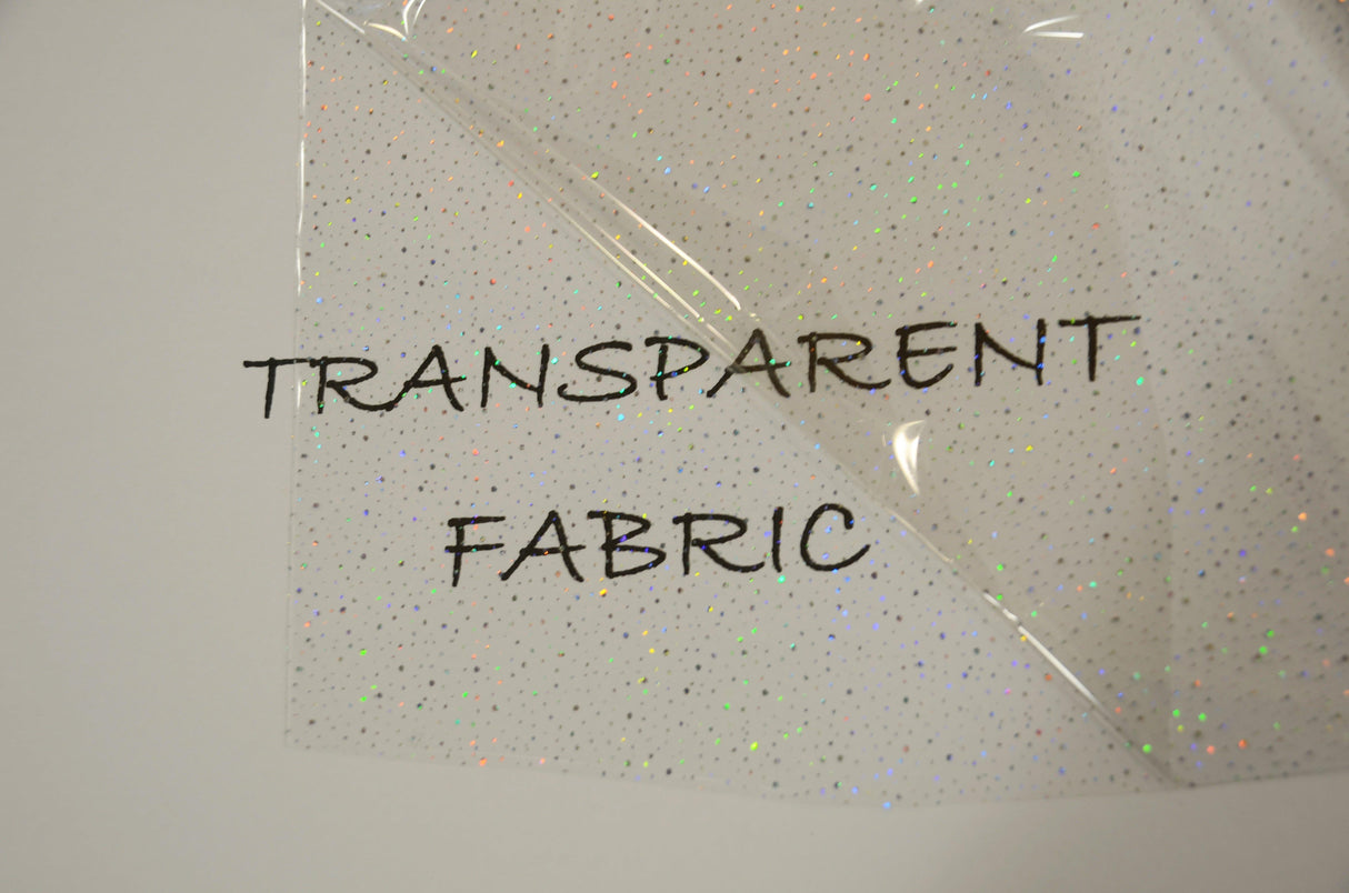 Transparent Glitter TPU Fabric | Holographic TPU Fabric Yard x 54" Wide | Rainbow & Waterproof TPU | Non Transparent | Soft Non Stretch | Fabric mytextilefabric 