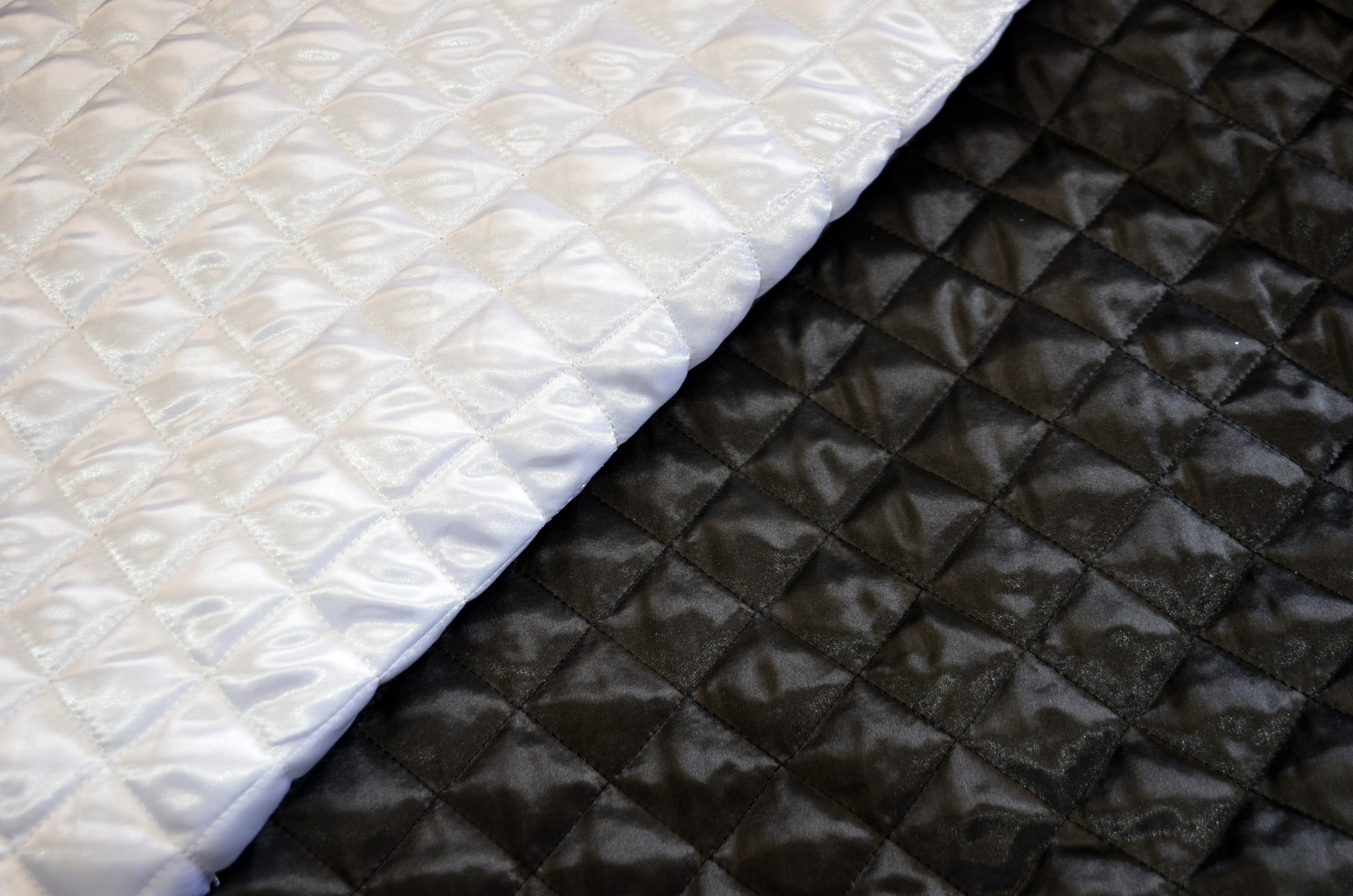 Quilted Satin Batting Fabric | 60" Wide | Padded Quilted Super Soft Satin | Silky Satin Quilted Padded Fabric | Jacket Liner Fabric | newtextilefabric 