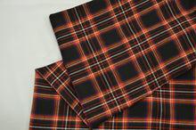 Load image into Gallery viewer, Irish Black Tartan Fabric | Black and Red Plaid Checker | 60&quot; Wide | Poly Rayon Kilt | Decor, Napkins, Scarves, Costumes, Blanket, Face Mask, Kilt | My Textile Fabric Yards Irish Black 
