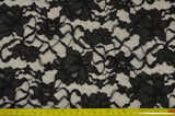 Black Lace Fabric | Double Sided Scalloped Lace in Black | Heavy Scallop Lace | 6 oz | 58/60" Wide | Fabric newtextilefabric 