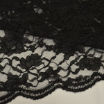 Load image into Gallery viewer, Black Lace Fabric | Double Sided Scalloped Lace in Black | Heavy Scallop Lace | 6 oz | 58/60&quot; Wide | Fabric newtextilefabric 3&quot;x3&quot; Sample Swatch 

