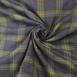 Load image into Gallery viewer, Green Blue Kilt Fabric | 60&quot; Wide | Green Blue Tartan Fabric | Soft Poly Rayon Kilt | Decor, Napkins, Scarves, Costumes, Blanket, Face Mask, Kilt | My Textile Fabric Yards Green Blue 
