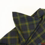 Load image into Gallery viewer, Green Blue Kilt Fabric | 60&quot; Wide | Green Blue Tartan Fabric | Soft Poly Rayon Kilt | Decor, Napkins, Scarves, Costumes, Blanket, Face Mask, Kilt | My Textile Fabric 
