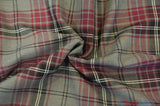 Grey Kilt Fabric | Grey Plaid Checker | Grey Tartan Fabric | 60" Wide | Poly Rayon Kilt | Decor, Napkins, Scarves, Costumes, Blanket, Face Mask, Kilt | My Textile Fabric Yards Grey Kilt 