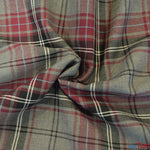 Load image into Gallery viewer, Grey Kilt Fabric | Grey Plaid Checker | Grey Tartan Fabric | 60&quot; Wide | Poly Rayon Kilt | Decor, Napkins, Scarves, Costumes, Blanket, Face Mask, Kilt | My Textile Fabric Yards Grey Kilt 
